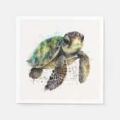 Schildpad in Waterverf papieren servetten (Voorkant)