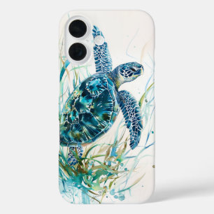 Schildpad in zeegras iPhone 16 hoesje