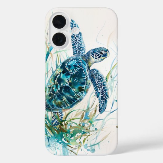 Schildpad in zeegras Case-Mate iPhone case (Achterkant)
