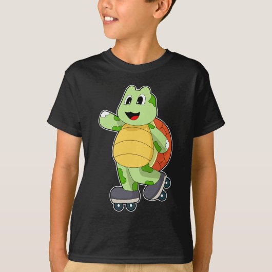 Schildpad Inline schaatsen Roller schaatsen T-shirt (Voorkant)