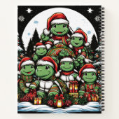 Schildpad is blij met kerstcadeaus notitieboek (Achterkant)