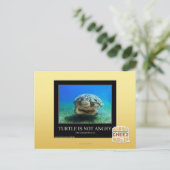 Schildpad is niet boos briefkaart (Staand voorkant)