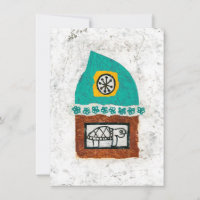 Schildpad jeuk voor een vecht Wenskaart