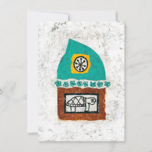 Schildpad jeuk voor een vecht Wenskaart Kaart