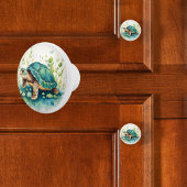 Schildpad  keramische knop