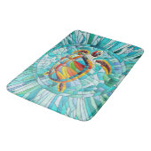 Schildpad Kleurrijke mozaïek kunst Badmat (Gekanteld)