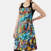 Schildpad Kleurrijke mozaïek kunst Schort (Insitu)