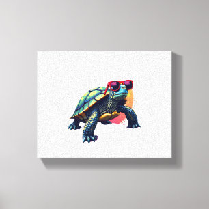 Schildpad Kleurrijke Schildpad Outfit Mannen Schil Canvas Afdruk