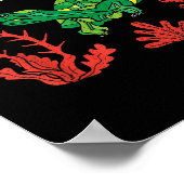 Schildpad Koraal Red het Koraalrif Milieu Poster (Hoek)