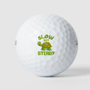 schildpad langzaam maar zeker golfballen