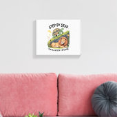 Schildpad Leeuw Grappig Canvas Afdruk (Insitu (Woonkamer))