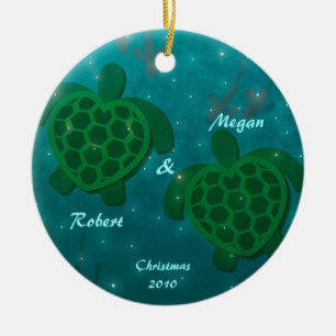 Schildpad Liefde Kerstmis Ornament