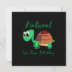 Schildpad liefhebber   Nationale Liefde Voor Je Sc Feestdagenkaart