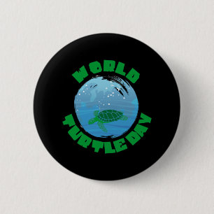 Schildpad Liefhebber Wereld Schildpaddendag Ronde Button 5,7 Cm
