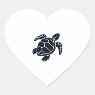 Schildpad Logo Embleem Rood-Oor Schijdschildpad Ko Hart Sticker