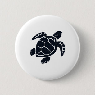 Schildpad Logo Embleem Roodwangschildpad Tortoise Ronde Button 5,7 Cm