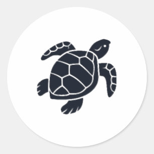 Schildpad Logo Embleem Roodwangschildpad Tortoise Ronde Sticker
