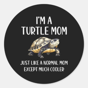 Schildpad Mam Definitie Grappige Schildpad Dieren Ronde Sticker