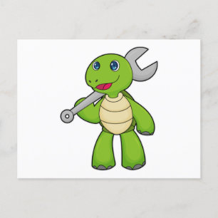 Schildpad Mechanicereksleutel Briefkaart