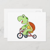 Schildpad met fiets briefkaart (Voorkant / Achterkant)