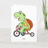 Schildpad met fiets kaart (Achterkant)