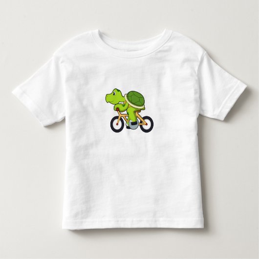 Schildpad met fiets.PNG Kinder Shirts (Voorkant)