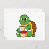 Schildpad met kopje koffie briefkaart (Voorkant / Achterkant)