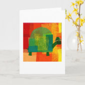 Schildpad met legerhelm kaart (Gele Bloem)