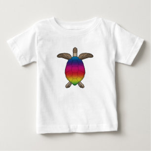 Schildpad met regenboogkleuren