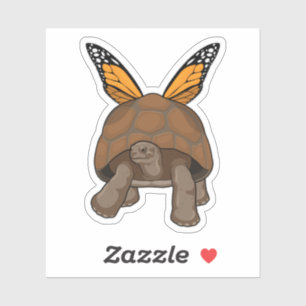 Schildpad met regenboogkleuren sticker