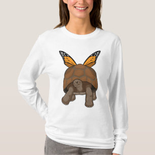 Schildpad met regenboogkleuren t-shirt