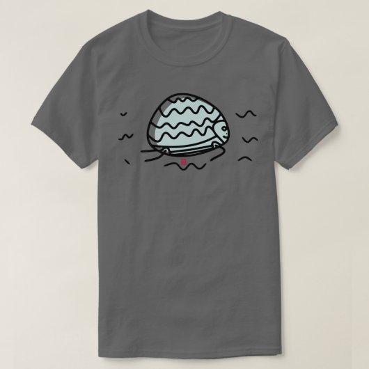 schildpad met ronde vorm in blauwe kleur t-shirt (Design voorkant)