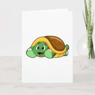 Schildpad met schild als deken kaart