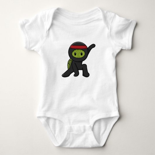 Schildpad met Shell als Ninja Romper (Voorkant)