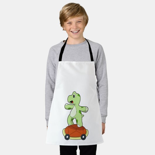 Schildpad met Shell als skateboard Schort (Gedragen)