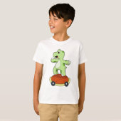Schildpad met Shell als skateboard T-shirt (Voorkant volledig)