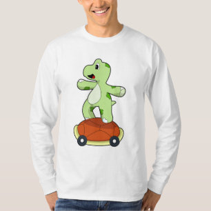 Schildpad met Shell als skateboard T-shirt
