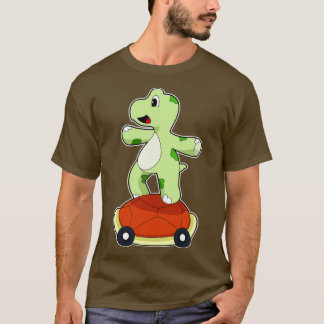 Schildpad met Shell als skateboard T-shirt