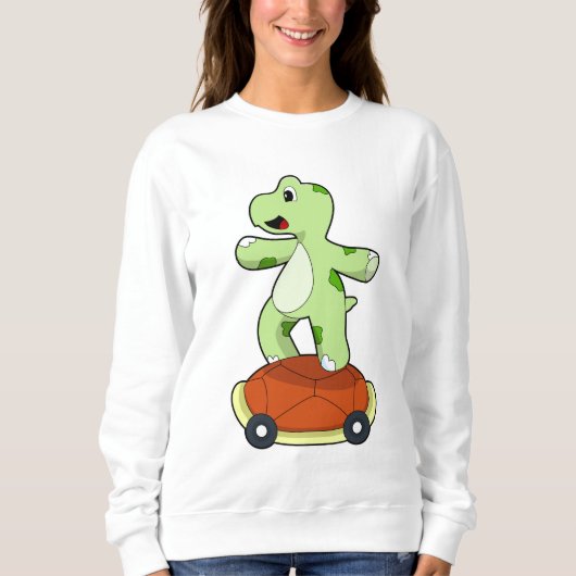 Schildpad met Shell als skateboard Trui (Voorkant)