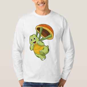 Schildpad met Shell als Skydiver T-shirt