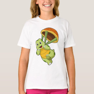 Schildpad met Shell als Skydiver T-shirt
