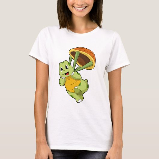 Schildpad met Shell als Skydiver T-shirt (Voorkant)