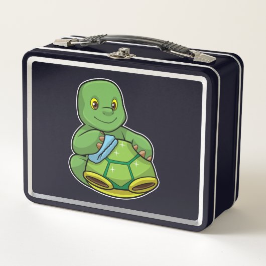 Schildpad met Shell & Cleaning rag (Voorkant)