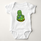 Schildpad met Shell & Cleaning rag Romper (Voorkant)