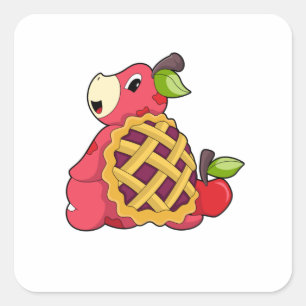 Schildpad met Shell Vierkante Sticker