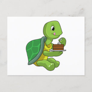 Schildpad met Taart Briefkaart