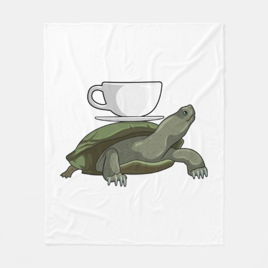 Schildpad met Teacup Fleece Deken (Voorkant)