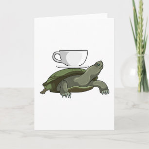 Schildpad met Teacup Kaart