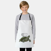 Schildpad met Teacup Schort (Gedragen)