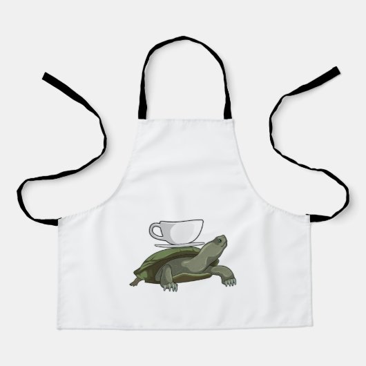 Schildpad met Teacup Schort (Voorkant)